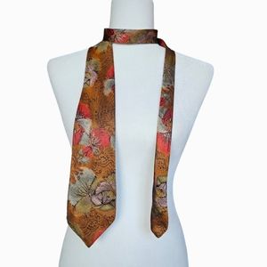 2/$30 or 6/$80 Vintage Silk Tie - Multicolor Abstract Floral Pattern